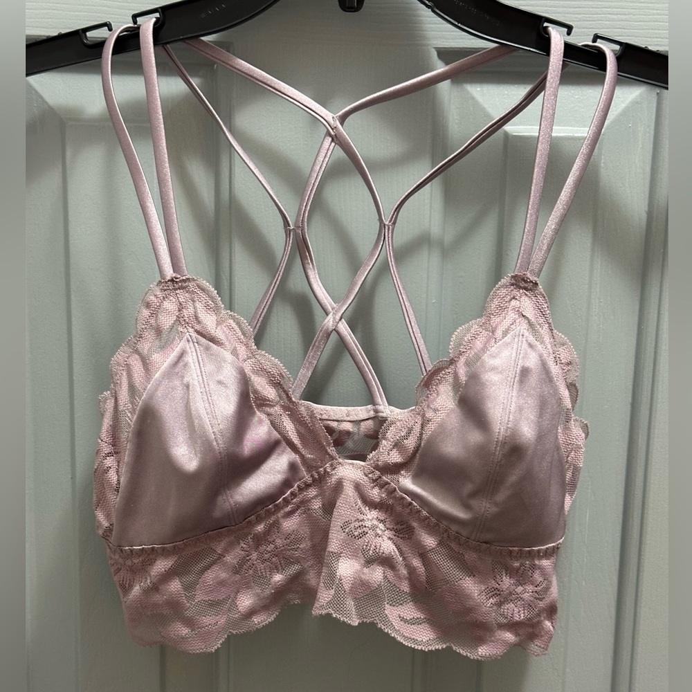 PINK by Victoria’s Secret Lace Bralette Lavender Rose Size Medium